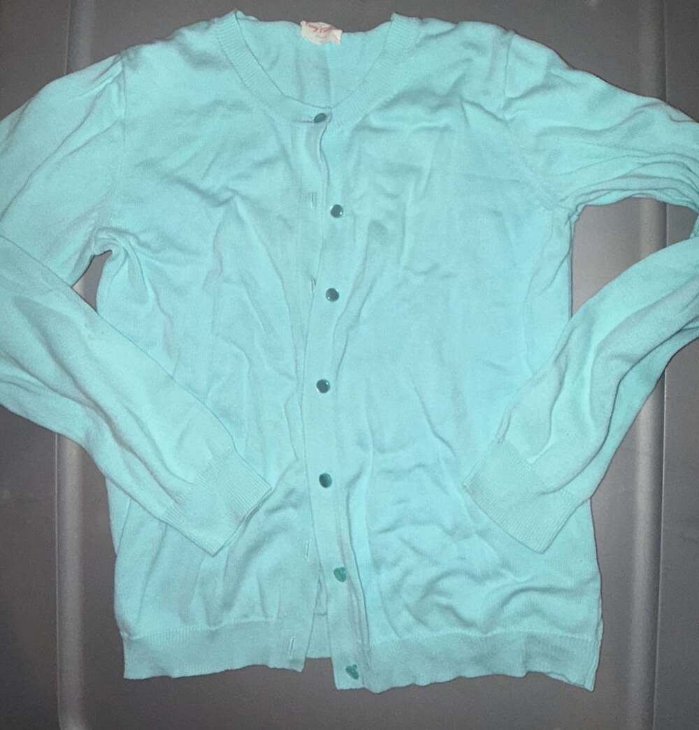 Girls Crewcuts Casey Cardigan Size 12 Light Blue
